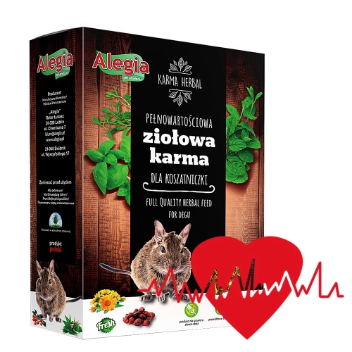 Alegia - pełnowartościowa ziołowa karma dla koszatniczki 300g