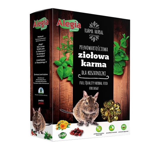 Alegia - pełnowartościowa ziołowa karma dla koszatniczki 300g