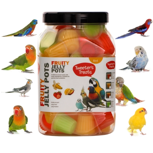 HappyPet Tweeter's Treats Fruity Jelly Pots 60 sztuk - mix smaków
