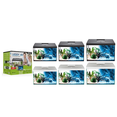 Aquael Leddy 60 Day&Night Black 2.0 - zestaw akwariowy
