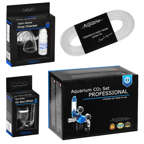 Aquario BLUE Professional - zestaw CO2 z elektrozaworem