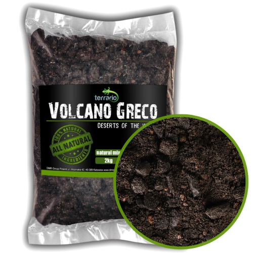 Terrario Volcano Greco 2kg - podłoże pustynne czarne
