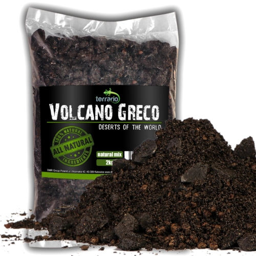 Terrario Volcano Greco 2kg - podłoże pustynne czarne