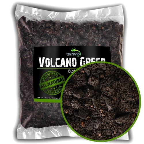 Terrario Volcano Greco 5kg - podłoże pustynne czarne