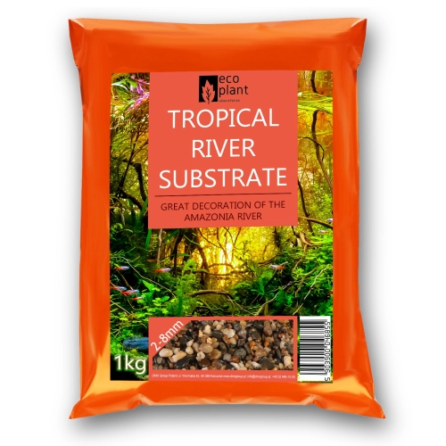 Eco Plant Tropical River 1kg - żwirek rzeczny ciemny 2-8mm
