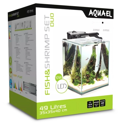 Aquael - zestaw Fish&Shrimps Set Duo 35 Day&Night czarny
