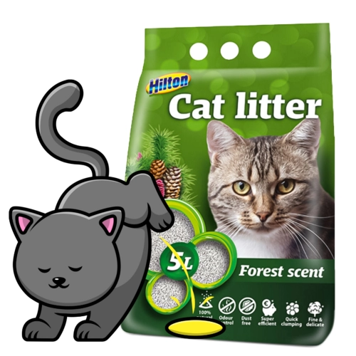 Hilton Cat Litter Forest - leśny żwirek bentonitowy dla kota 5l
