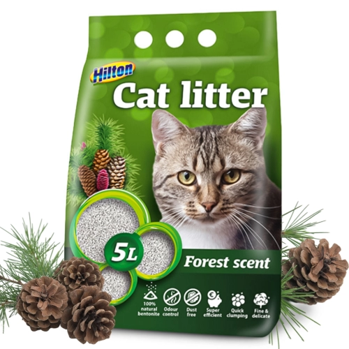 Hilton Cat Litter Forest - leśny żwirek bentonitowy dla kota 5l