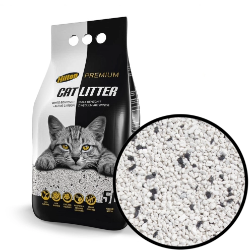 Hilton Cat Litter Carbon - żwirek bentonitowy z węglem dla kota 5l