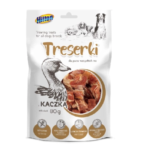 Hilton Treserki Mięsne Kaczka 80g - nagroda w treningu
