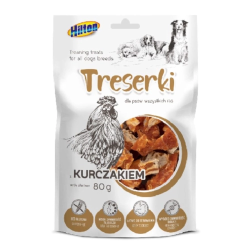 Hilton Treserki Mięsne Kurczak 80g - nagroda w treningu