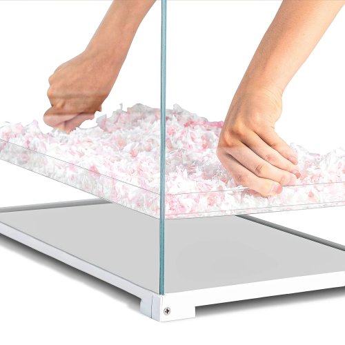 OiiBO Terrarium RAK08WST - szklana klatka piętrowa dla gryzoni 50x30x50cm