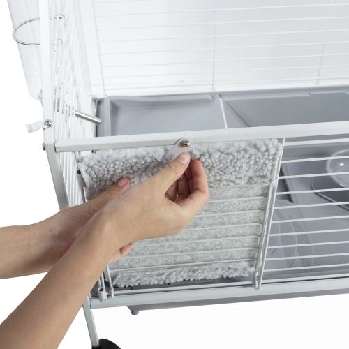 OiiBO SR0091 - klatka z wybiegiem dla królika 89x46x61cm