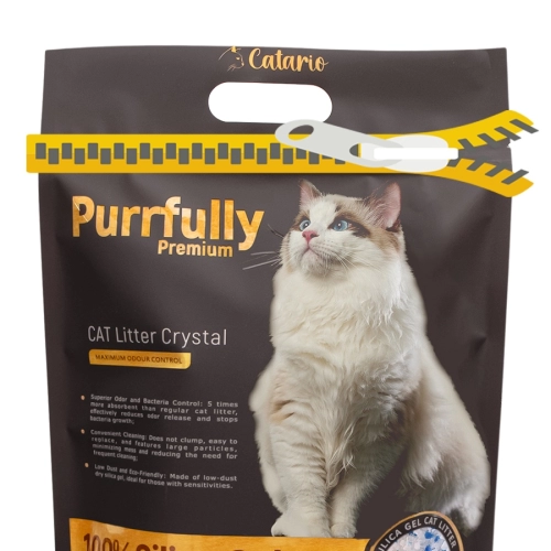 Catario Purrfully Premium - żwirek silikonowy dla kota 3,8L - 8 sztuk