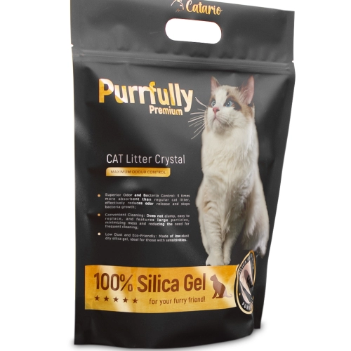 Catario Purrfully Premium - żwirek silikonowy dla kota 3,8L - 160 sztuk