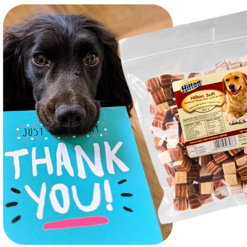 Hilton Miękkie Kawałki z Jagnięciny i Ryby 0,5kg - przysmak dla psów 