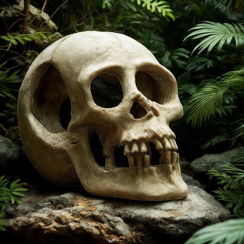 Terrario Human Skull XL - czaszka ludzka do terrarium 15x10x9 cm